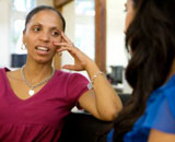 Client receiving counseling support